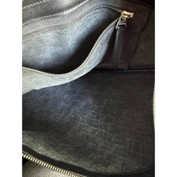 Bottega Veneta Intrecciato Black Leather Crossbody Messenger Bag Silver Hardware - Picture 7 of 9